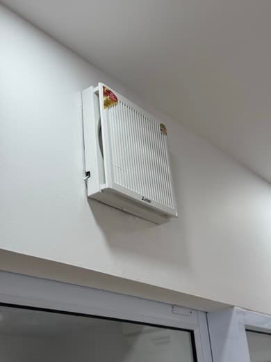 Ventilation unit inside the storage floor